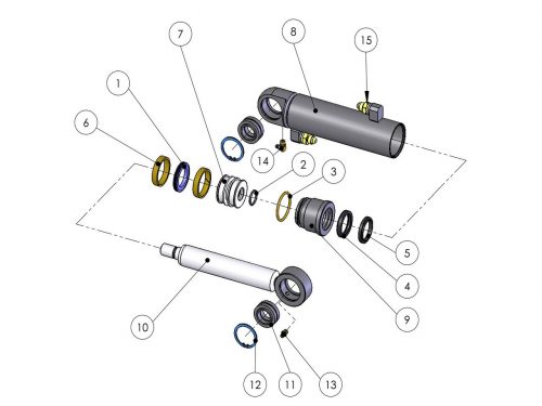 Цилиндр наклона 50/36-120 KESLA 25RHII(RHS)